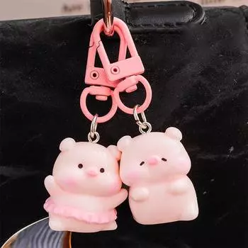 Мультяшный милый брелок из смолы в виде свиньи, кулон, автомобильные брелоки, подвески для сумок, украшения, изысканные украшения для рюкзака, аксессуары, подарки