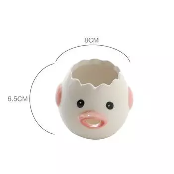 Мультяшный милый цыпленок Керамический разделитель яиц Белок Разделители яичного желтка Креативные фильтры для яичной жидкости Инструменты для выпечки Подставки для яиц Кухонные принадлежности розовый