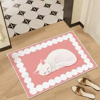 Мультяшный милый диатомовый ил для ванной комнаты, туалета, туалетной двери, впитывающий нескользящий быстросохнущий напольный коврик, ковер 40 * 60Cm diatom mud