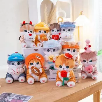 Мультяшный милый котенок плюшевая игрушка кошка спортивная серия мягкие куклы кавайные мягкие плюшевые игрушки коллекция хобби дети день рождения рождественские подарки 25cm