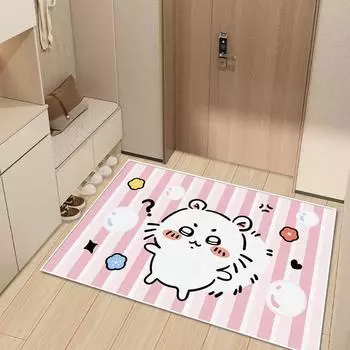 Мультяшный милый коврик для гостиной, диатомовая грязь, мягкий впитывающий коврик для ванной, нескользящий быстросохнущий коврик для туалета 40 * 60Cm [Crystal Fleece]