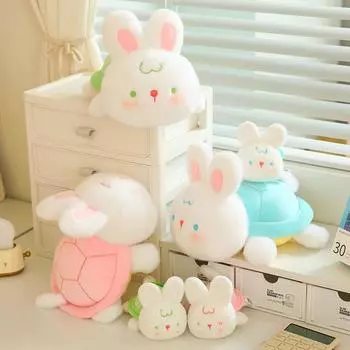 Мультяшный милый кролик черепаха плюшевый тяни за провод хвост виляет плюшевый брелок сумка кулон автомобильный брелок для ключей девочка подарок на день рождения