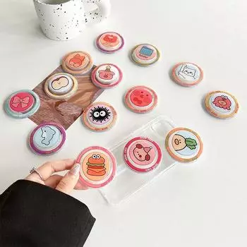 Мультяшный милый магнитный держатель для мобильного телефона с карманом для Magsafe IPhone 16 Mac Safe Ring Finger Expanding Stand