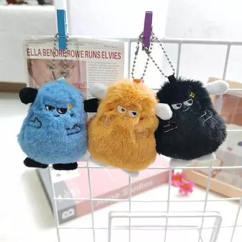 Мультяшный милый маленький овечка брелок для ключей для детей кавайные плюшевые овечки брелоки для сумок украшения аксессуары подарки жёлтый