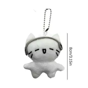 Мультяшный милый наушник кошка кукла игрушка брелок милая милая сумка кулон креативный плюшевый кукольный брелок аксессуары подарки на день рождения