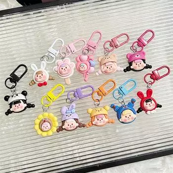 Мультяшный милый переодетый брелок для девочки, милый кавайный брелок из смолы, подвеска для сумки, автомобильный ключ, аксессуары для женщин, подарок as the picture