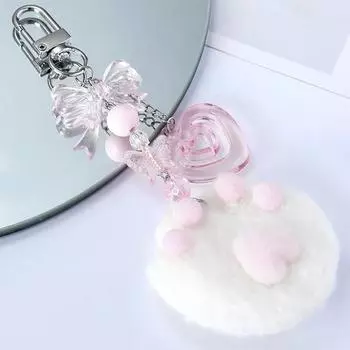 Мультяшный милый плюшевый коготь брелок в форме сердца подвеска милая плюшевая кукла игрушка кавайный мягкий рюкзак повесить ключ брелок 1pc