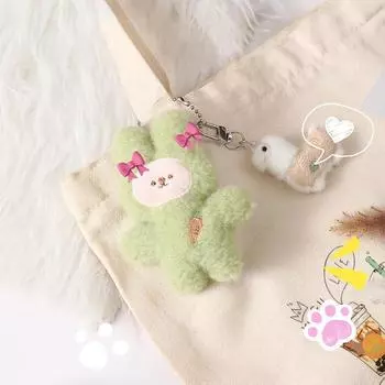 Мультяшный милый плюшевый кролик маленькая альпака кулон брелок мягкая кукла игрушки рюкзак подвески украшение