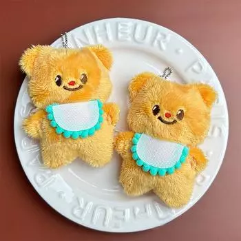 Мультяшный милый плюшевый медведь-масло брелок мягкие плюшевые животные сумка кулон мультяшный автомобиль брелок подарок на день рождения 11cm