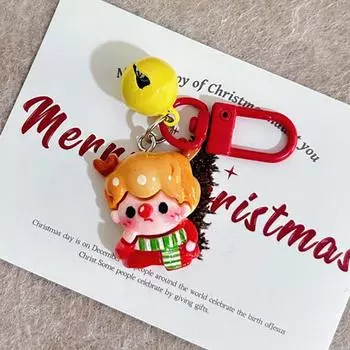 Мультяшный милый рождественский брелок Kawaii Санта-Клаус кулон брелок универсальный рюкзак украшения аксессуары подарки