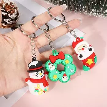 Мультяшный милый рождественский брелок-подвеска Санта-Клаус Лось Рождественская елка рюкзак-подвеска аксессуары детский праздничный подарок A16