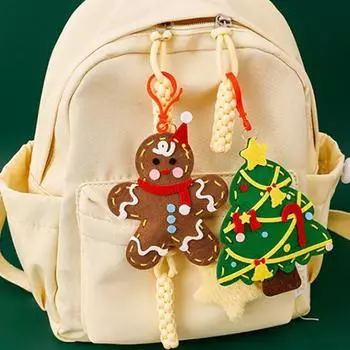 Мультяшный милый рождественский войлочный брелок для ключей сделай сам креативный кулон мультяшный нетканый материал рюкзак украшение детские игрушки подарки