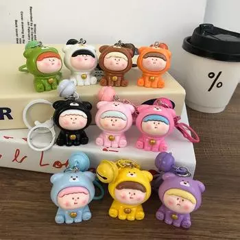 Мультяшный милый щенок кукла брелок кулон слепая сумка рюкзак украшения аксессуары подарки Random-1pc