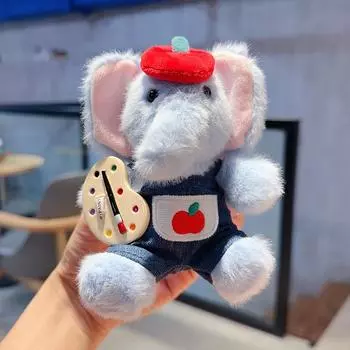 Мультяшный милый слон плюшевая кукла брелок пара милая сумка кулон аксессуары