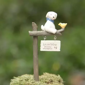 Мультяшный Милый Собака Птица Буква Знак Модель Орнамент Для Ландшафтного Декора Реквизит