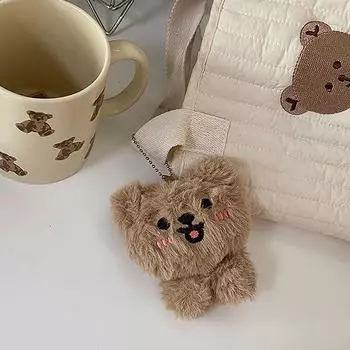 Мультяшный милый застенчивый медведь плюшевые куклы сладкие мягкие игрушки брелок подвески сумки украшения парные аксессуары девчачье сердце подарки коричневый