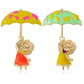 Мультяшный милый зонтик детская брошь креативный зонтик капельный модный тренд ювелирная брошь