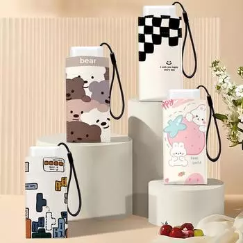 Мультяшный мини-милый зонтик для девочек, летний солнцезащитный зонтик с УФ-защитой, плоский портативный зонт от солнца для маленьких детей, ветрозащитный зонтик 6 К, солнцезащитный козырек