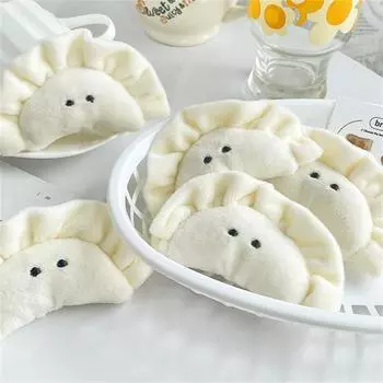 Мультяшный мягкий плюшевый пельмень, забавные мягкие плюшевые игрушки, мини-сумка, брелок, милый аксессуар для ключей и рюкзаков