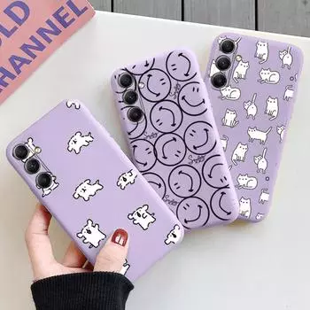 Мультяшный мягкий силиконовый чехол для Xiaomi Redmi Note 13 Pro 13C Poco C65 Samsung A35 A55 M35 Huawei Honor 200 iPhone Camera Защитный противоударный чехол Samsung Galaxy S20