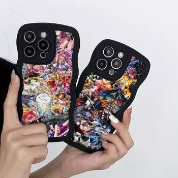 Мультяшный мягкий волнистый чехол для телефона Realme C53 C55 Redmi Note 12 Note 11 Pro Samsung S23 Ultra A53 A52 Vivo V23e Y35 Y02 IPhone Tecno Spark Cover Infinix Hot 30 Play