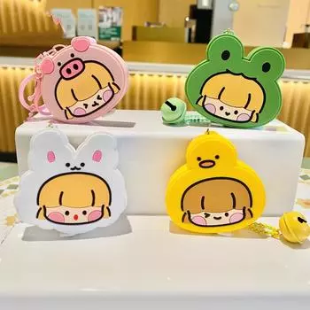 Мультяшный мультфильм телескопическая лента брелок портативный портативный измеритель линейка брелок канцелярские принадлежности жёлтый