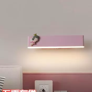 Мультяшный настенный светильник для комнаты принцессы с аккумулятором, магнитный дизайн, настенный светильник для детской комнаты, атмосферная лампа Wiring Type
