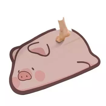 Мультяшный нерегулярный впитывающий коврик для ванной комнаты с диатомовой грязью, мягкий коврик, дверной коврик, противоскользящий противоскользящий коврик для ванной комнаты и кухни 30*40cm