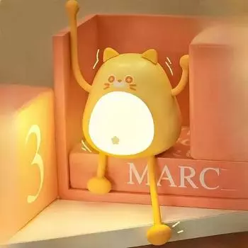 Мультяшный ночник мини DIY настольная лампа для чтения Роман животное настольные декоративные украшения лампа спальня декор подарки для детей