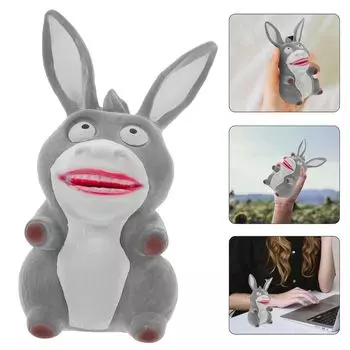 Мультяшный ослик, сжимающий игрушки, мячик для снятия стресса с животных, игрушка в подарок на день рождения, сжимающий мячик для детей, игрушка серый