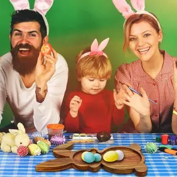 Мультяшный пасхальный кролик поднос для сервировки деревянная доска для сыра кухонный гаджет кролик разделочная доска дети Wood