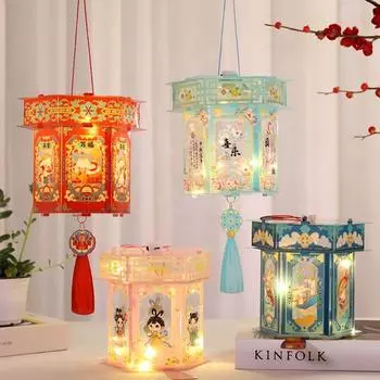 Мультяшный переносной фонарь в китайском стиле Фестивальные фонарики Праздник середины осени
