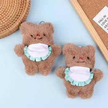 Мультяшный писк плюшевый медведь брелок подвеска животное брелок для женщин сумка украшение милая кукла игрушка подарки на день рождения для девочек коричневый