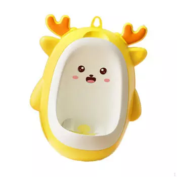 Мультяшный писсуар-тренажер для мочеиспускания, писсуары для приучения к туалету, с прицельной мишенью для обучения навыкам горшка жёлтый