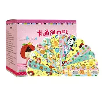 Мультяшный пластырь, лейкопластырь для оказания первой помощи, гемостаз, симпатичный водонепроницаемый мини-детский мультяшный пластырь розовый