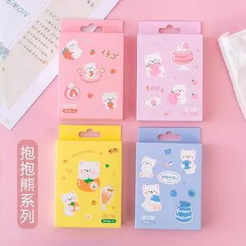 Мультяшный пластырь с животными для студентов, милый декоративный пластырь Q Edition, ПЭ, косметический пластырь, ОК, плотный, 20 шт. в упаковке One Size