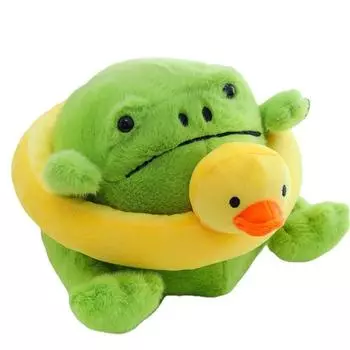 Мультяшный плавательный круг лягушка кукла креативные животные мягкие игрушки лягушка плюшевая игрушка домашний декор 18*30cm