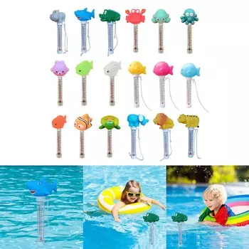 Мультяшный плавающий термометр для бассейна. Прекрасный считыватель температуры воды, обеспечивающий точные показания для безопасного использования бассейна. 1