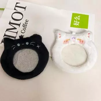 Мультяшный плюшевый 3-дюймовый держатель для фотокарт Kpop с изображением животных, сумка-подвеска, школьные канцелярские принадлежности