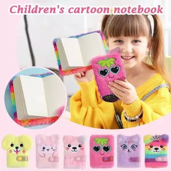 Мультяшный плюшевый блокнот для студента A5 Дневник для девочки Справочник для девочки Подарочная книга One Size