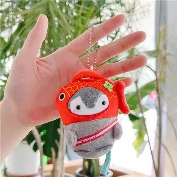 Мультяшный плюшевый брелок для ключей, креативный брелок для школьной сумки, новая плюшевая кукла-пингвин A - Chain