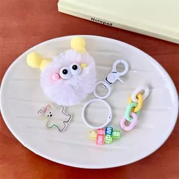 Мультяшный плюшевый брелок милый маленький угольный шарик брелок кулон изысканный кавайный рюкзак украшения аксессуары подарки