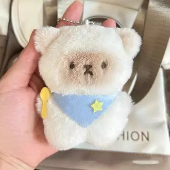 Мультяшный плюшевый котенок, пищащий плюшевый кулон, кукла, игрушка, брелок, милая сумка, брелок для автомобиля, аксессуары для женщин, кавайный подарок