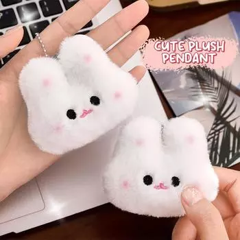 Мультяшный плюшевый кролик-румянец брелок кавайная милая кукла игрушка сумка кулон брелок брелок аксессуары для женщин пар подарок