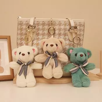 Мультяшный плюшевый медведь девочка брелок школьный рюкзак кукла милый рюкзак кулон украшение кукла подарок 4 inch