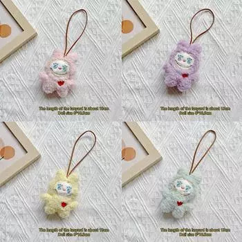 Мультяшный плюшевый монстр Лабубу Писк Кейчиан Имя Наклейка Анти-потеряшка Бирка для багажа Подвеска Украшение для рюкзака Аксессуары Подарки