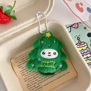 Мультяшный плюшевый Санта-Клаус Лось Рождественская елка брелок Kawaii рюкзак кулон украшения аксессуары Рождественские подарки на год