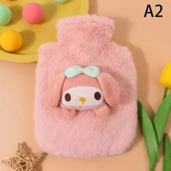 Мультяшный плюшевый щенок бутылка для воды наполнение водой бархатный маленький портативный студенческий грелка для рук милая теплая водяная грелка