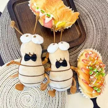 Мультяшный плюшевый таракан кукла игрушка брелок имитация милый сумка подвеска амулеты автомобильный брелок аксессуары для детей кавайный подарок 1 Pcs