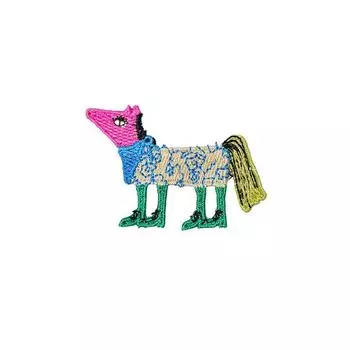 Мультяшный пони, украшенный заклепками, декоративная вышивка, милые модные аксессуары из полиэстера, тканевая аппликация, сумка, шляпа, 5 стилей 1pc